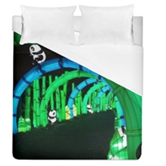 Dragon Lights Panda Duvet Cover (queen Size) by Riverwoman