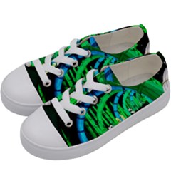 Dragon Lights Panda Kids  Low Top Canvas Sneakers by Riverwoman