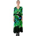 Dragon Lights panda Button Up Boho Maxi Dress View1