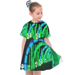 Dragon Lights Panda Kids  Sailor Dress by Riverwoman