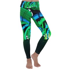 Dragon Lights Panda Kids  Lightweight Velour Classic Yoga Leggings by Riverwoman