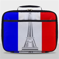 Eiffel Tower France Flag Tower Full Print Lunch Bag by Sudhe