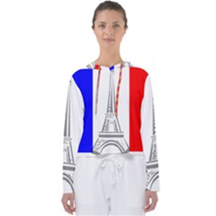 Eiffel Tower France Flag Tower Women s Slouchy Sweat by Sudhe