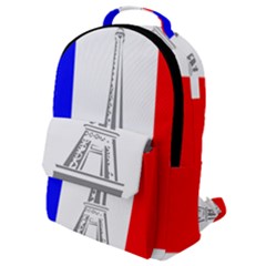 Eiffel Tower France Flag Tower Flap Pocket Backpack (small) by Sudhe