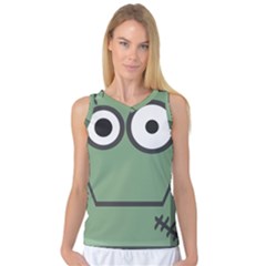 Cartoon Cute Frankenstein Halloween Women s Basketball Tank Top by Sudhe