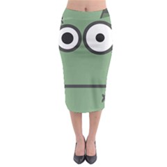 Cartoon Cute Frankenstein Halloween Midi Pencil Skirt by Sudhe