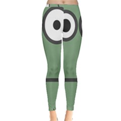 Cartoon Cute Frankenstein Halloween Inside Out Leggings by Sudhe