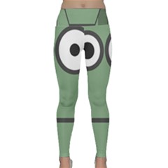 Cartoon Cute Frankenstein Halloween Lightweight Velour Classic Yoga Leggings by Sudhe