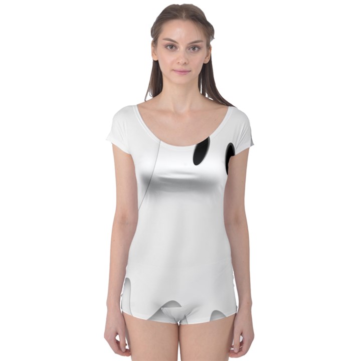 Ghost Boo Halloween Spooky Haunted Boyleg Leotard 