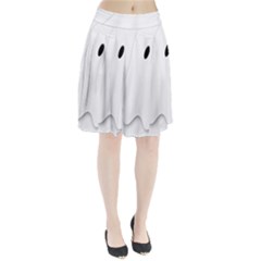 Ghost Boo Halloween Spooky Haunted Pleated Skirt by Sudhe