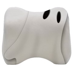 Ghost Boo Halloween Spooky Haunted Velour Head Support Cushion by Sudhe