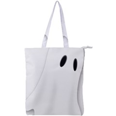 Ghost Boo Halloween Spooky Haunted Double Zip Up Tote Bag by Sudhe