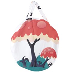 Tree Art Trunk Artwork Cartoon Giant Round Zipper Tote by Sudhe