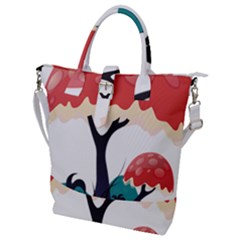 Tree Art Trunk Artwork Cartoon Buckle Top Tote Bag by Sudhe