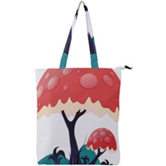 Tree Art Trunk Artwork Cartoon Double Zip Up Tote Bag by Sudhe