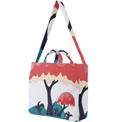 Tree Art Trunk Artwork Cartoon Square Shoulder Tote Bag by Sudhe