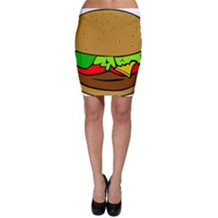 Hamburger Cheeseburger Fast Food Bodycon Skirt by Sudhe