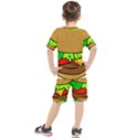 Hamburger Cheeseburger Fast Food Kids  Tee and Shorts Set View2