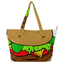 Hamburger Cheeseburger Fast Food Full Print Shoulder Bag by Sudhe