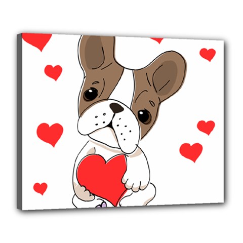 Animation Dog Cute Animate Comic Canvas 20  X 16  (stretched) by Sudhe