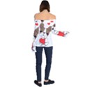 Animation Dog Cute Animate Comic Off Shoulder Long Sleeve Top View2