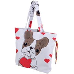 Animation Dog Cute Animate Comic Drawstring Tote Bag by Sudhe