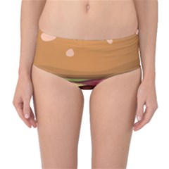 Hamburger Cheeseburger Burger Lunch Mid-waist Bikini Bottoms by Sudhe