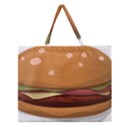 Hamburger Cheeseburger Burger Lunch Zipper Large Tote Bag View1