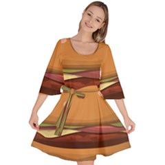 Hamburger Cheeseburger Burger Lunch Velour Kimono Dress by Sudhe