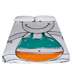 Baby Cute Child Birth Happy Fitted Sheet (queen Size) by Sudhe