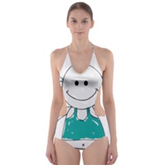 Baby Cute Child Birth Happy Cut-out One Piece Swimsuit by Sudhe