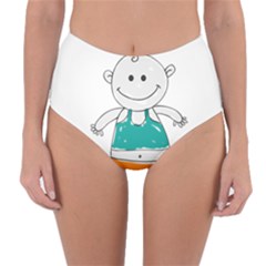 Baby Cute Child Birth Happy Reversible High-waist Bikini Bottoms by Sudhe