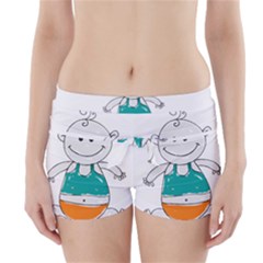 Baby Cute Child Birth Happy Boyleg Bikini Wrap Bottoms by Sudhe