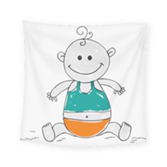 Baby Cute Child Birth Happy Square Tapestry (small) by Sudhe