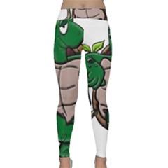 Amphibian Animal Cartoon Reptile Classic Yoga Leggings by Sudhe