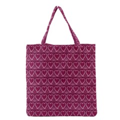 Heart Shaped Print Design Grocery Tote Bag by dflcprintsclothing