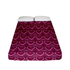 Heart Shaped Print Design Fitted Sheet (full/ Double Size) by dflcprintsclothing