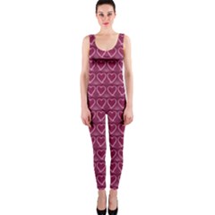 Heart Shaped Print Design One Piece Catsuit by dflcprintsclothing