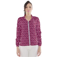 Heart Shaped Print Design Women s Windbreaker