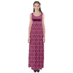 Heart Shaped Print Design Empire Waist Maxi Dress