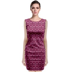 Heart Shaped Print Design Classic Sleeveless Midi Dress