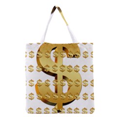 Dollar Money Gold Finance Sign Grocery Tote Bag by Mariart