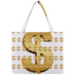 Dollar Money Gold Finance Sign Mini Tote Bag by Mariart