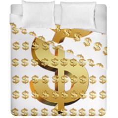 Dollar Money Gold Finance Sign Duvet Cover Double Side (california King Size) by Mariart