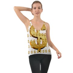 Dollar Money Gold Finance Sign Chiffon Cami