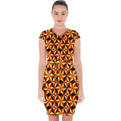 Geo Pattern 1 Capsleeve Drawstring Dress  by ArtworkByPatrick