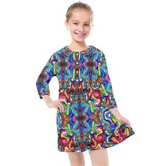 Ml 136 Kids  Quarter Sleeve Shirt Dress by ArtworkByPatrick