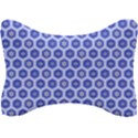 Hexagonal Pattern Unidirectional Blue Seat Head Rest Cushion View1