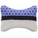 Hexagonal Pattern Unidirectional Blue Seat Head Rest Cushion View2