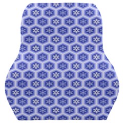 Hexagonal Pattern Unidirectional Blue Car Seat Back Cushion  by Mariart